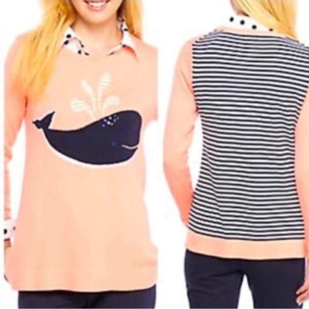 Crown & Ivy Whale Sweater Crew Neck Sweater